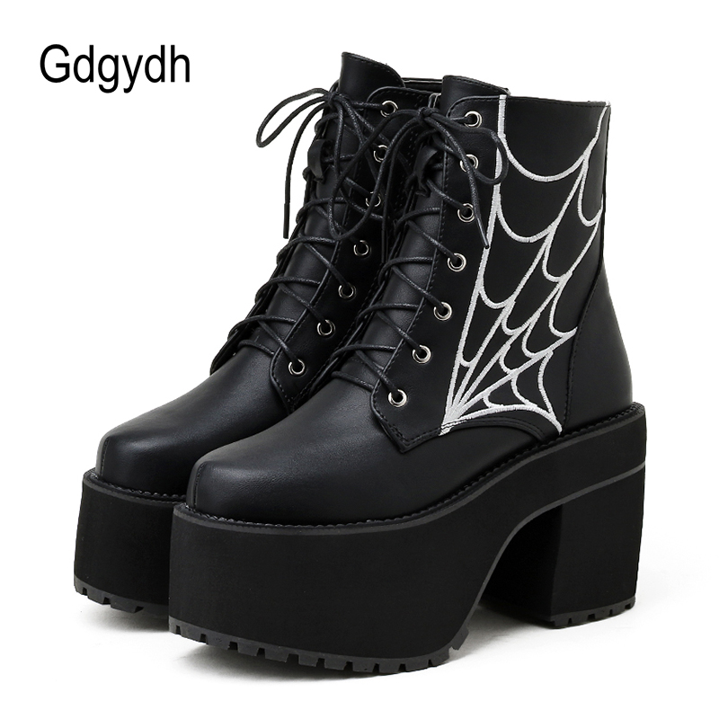 Women'S Shoes In The 90S - Gdgydh/модные готические сапоги Cobweb; Женская обувь