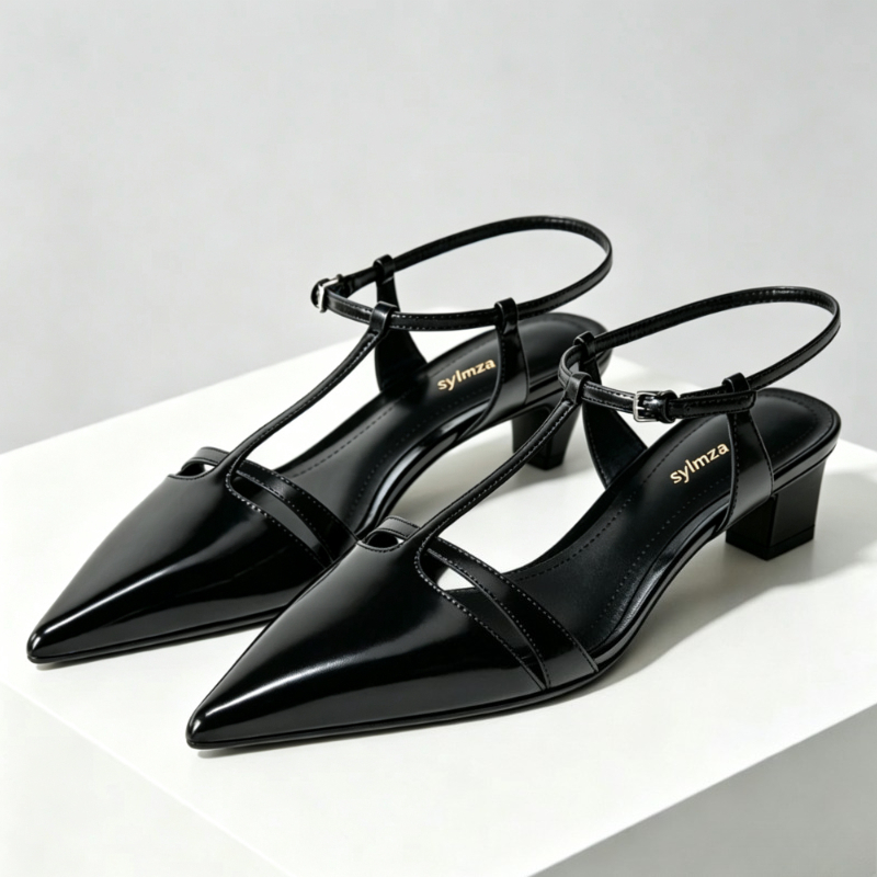 Women'S Shoes Kitten Heels - Женские туфли-лодочки из лакированной кожи на