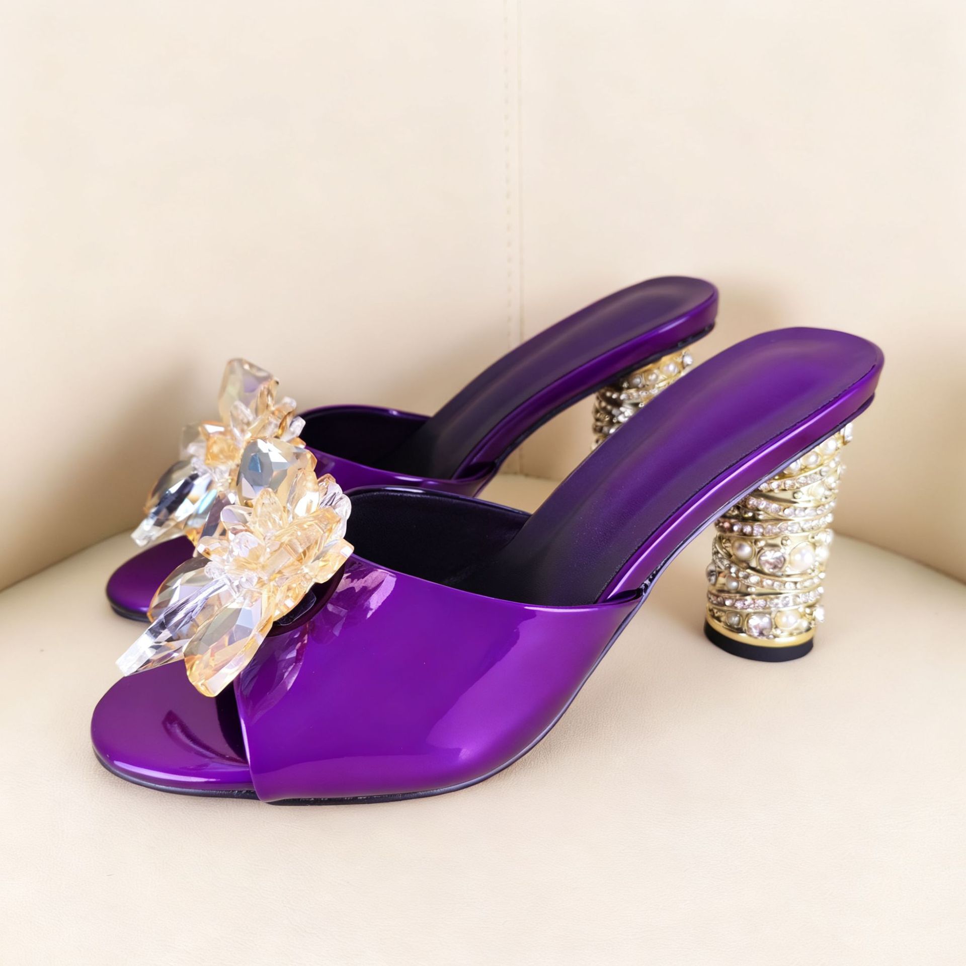 Women'S Shoes Ebay - Женские сандалии-мюли с цветочным декором для