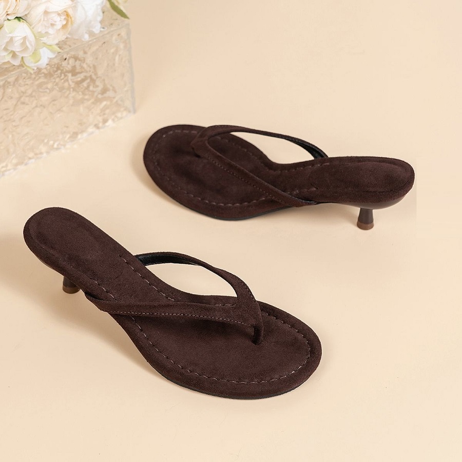 Women'S Shoes Kitten Heels - Новые женские босоножки-мюли из искусственной замши
