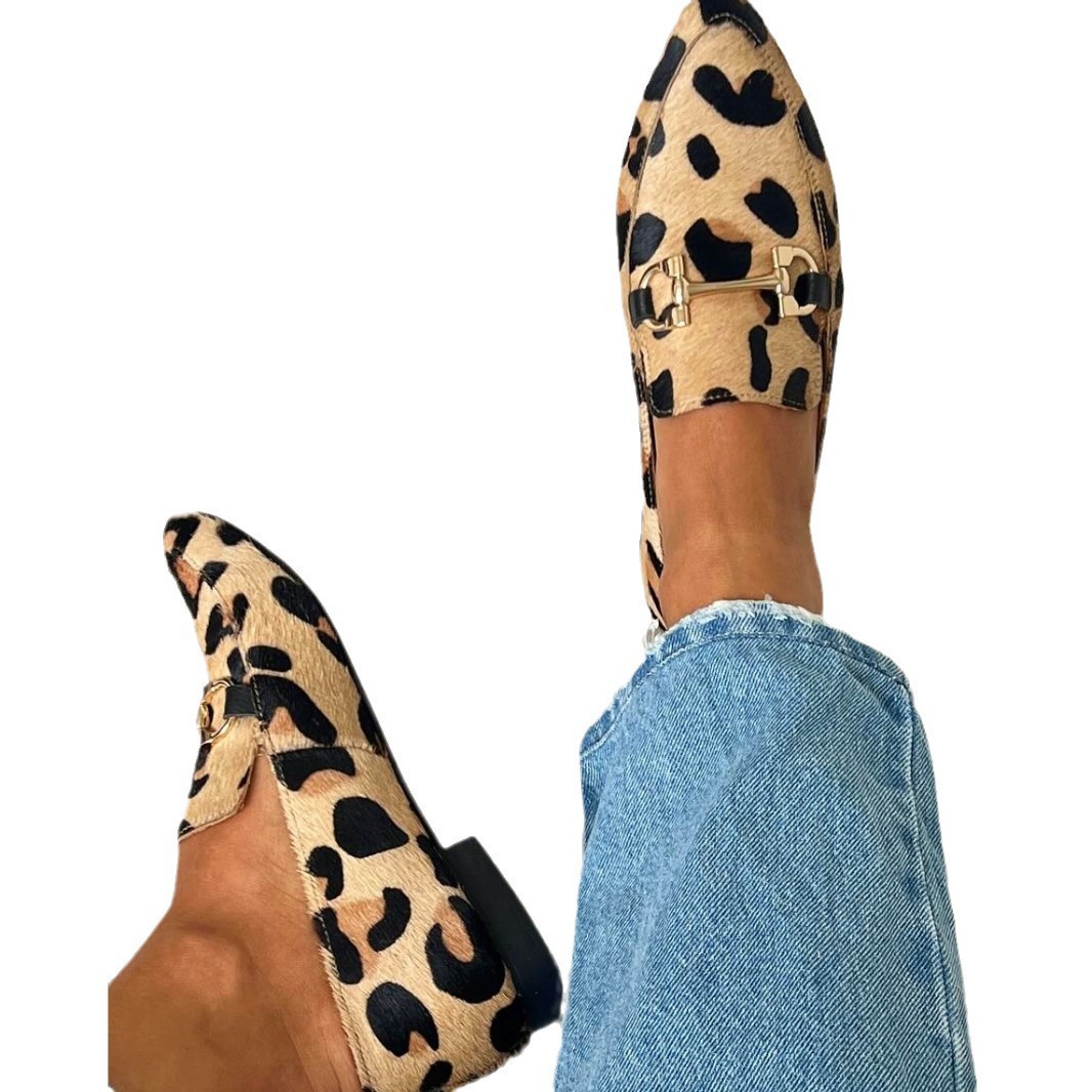 Женские туфли с леопардовым пр – обзор и цена Square Toe Mule