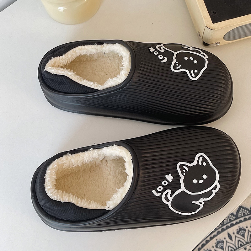 Летние кавайные тапочки с кошк – обзор и цена Women Shoes Black